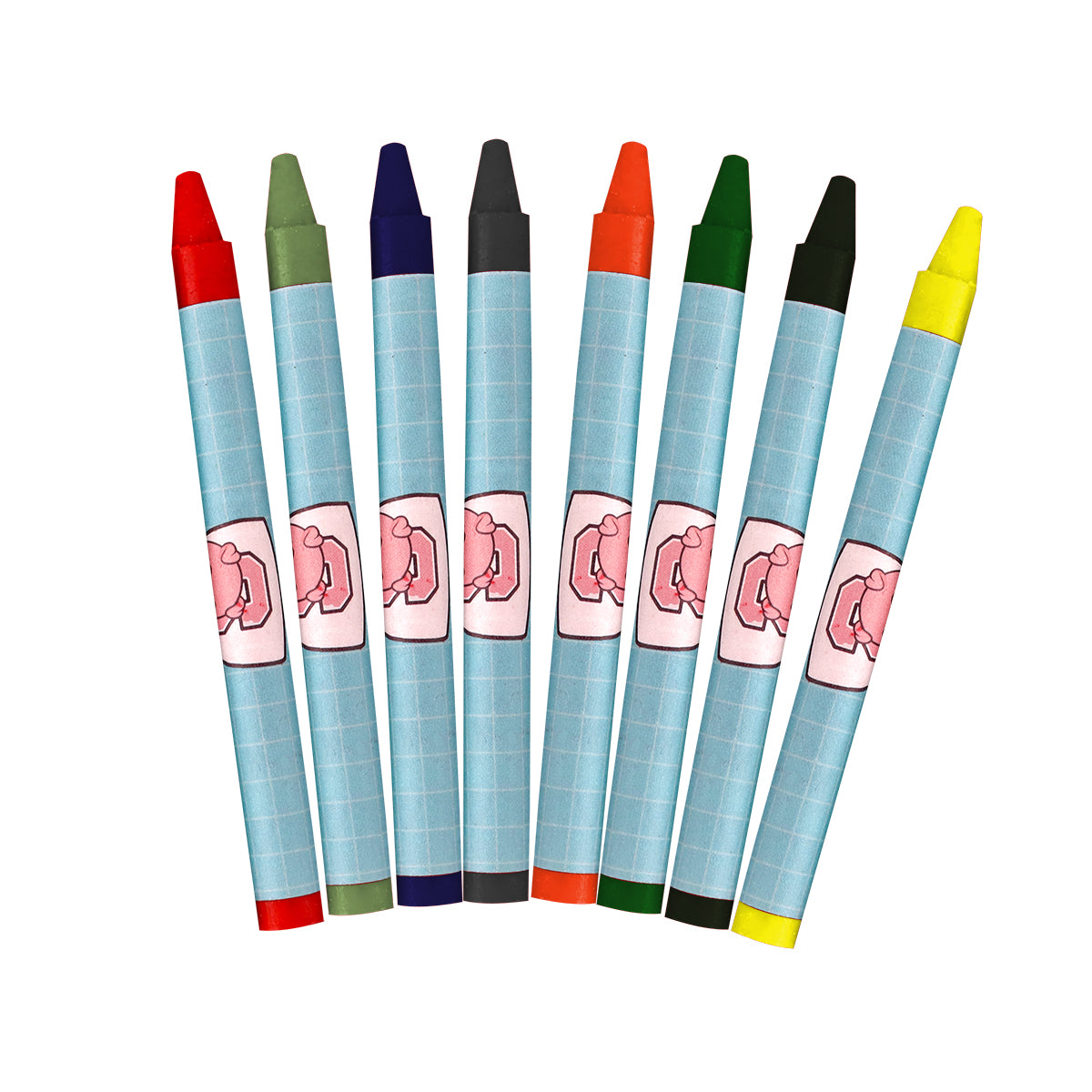 Crayones con Diseño de Puerquito, 8 pzas