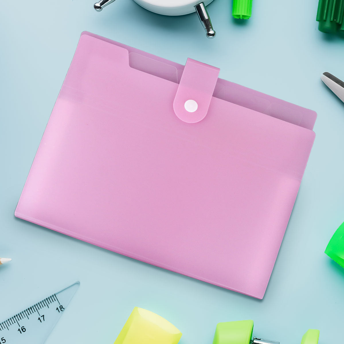 Organizador de Documentos, color Rosa, 22x18cm