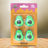 Set de 4 Gomas en Forma de Aguacate