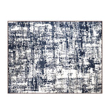 Alfombra Jaspeada, Color Azul con Blanco, 200x140 cm