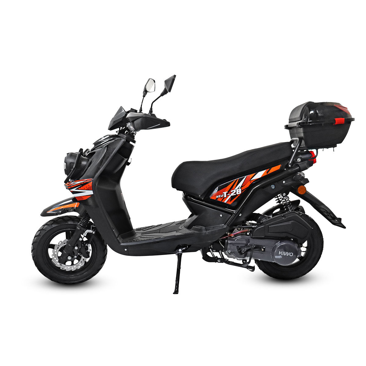 Motocicleta Kiwo KWS 150 2024, color Negro con Naranja