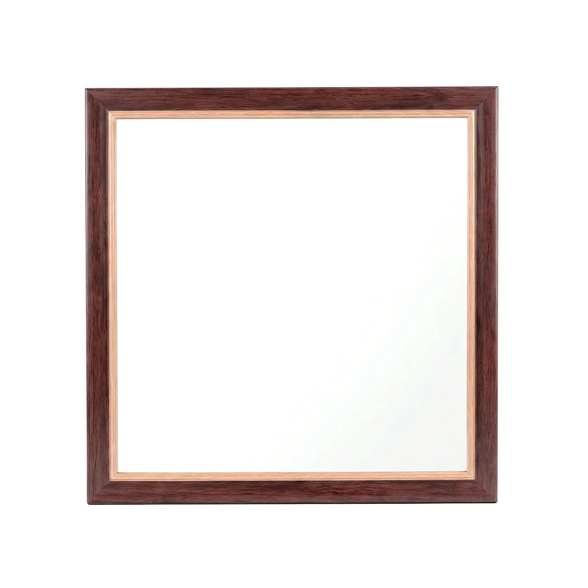 Espejo en Forma Cuadrada, Color Café