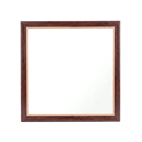 Espejo en Forma Cuadrada, Color Café