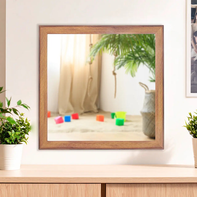 Espejo Cuadrado, Marco Café