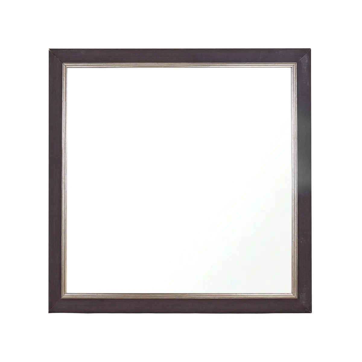 Espejo en Forma Cuadrada, Color Café Oscuro