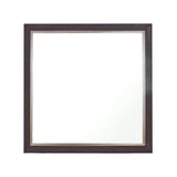 Espejo en Forma Cuadrada, Color Café Oscuro