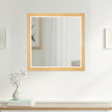 Espejo en Forma Cuadrada, Madera
