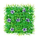 Pasto Artificial con Flores color Morado para Decoración, 25x25cm