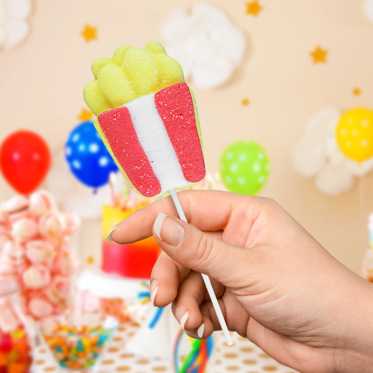 Paleta de Malvavisco en Forma de Papas