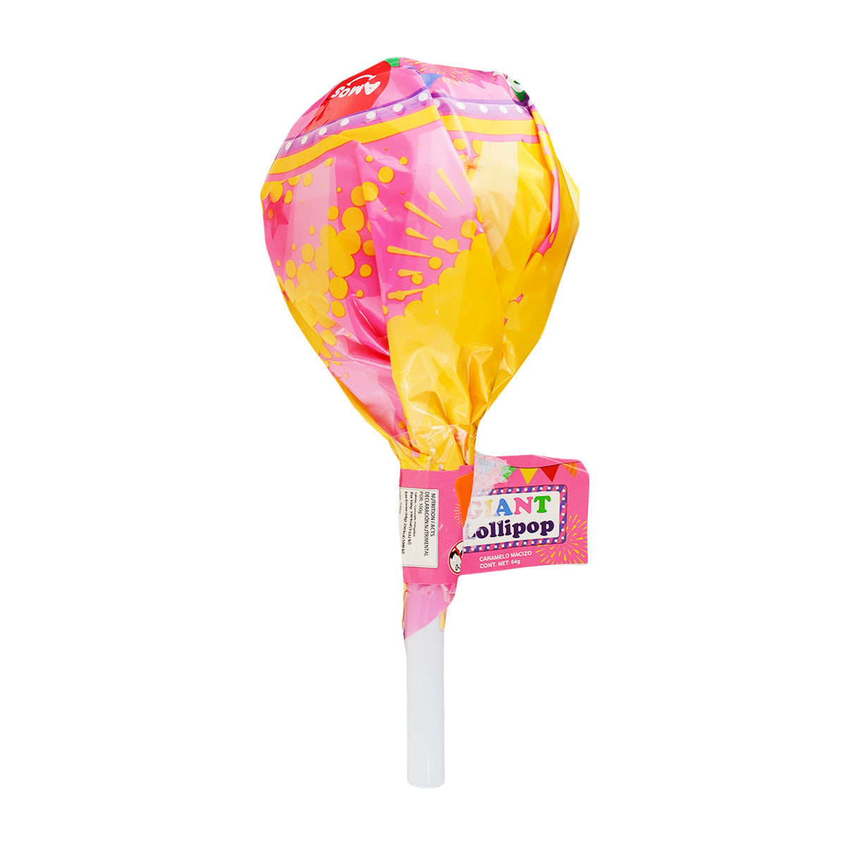 Paleta Lollipop Gigante 64g, Contenedor Con 8 Paletas