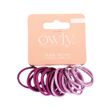 Set de 25 Ligas color Morado para el Cabello, Owly