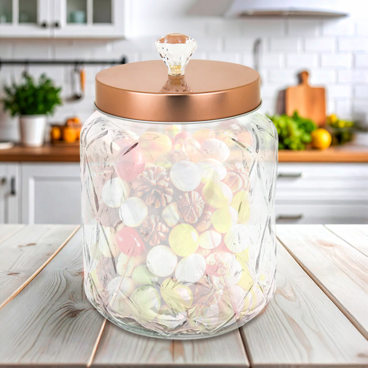 Contenedor de Cristal con Tapa, 1.2 L