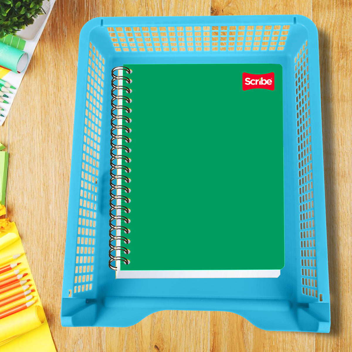 Organizador Apilable para Documentos, Color Azul