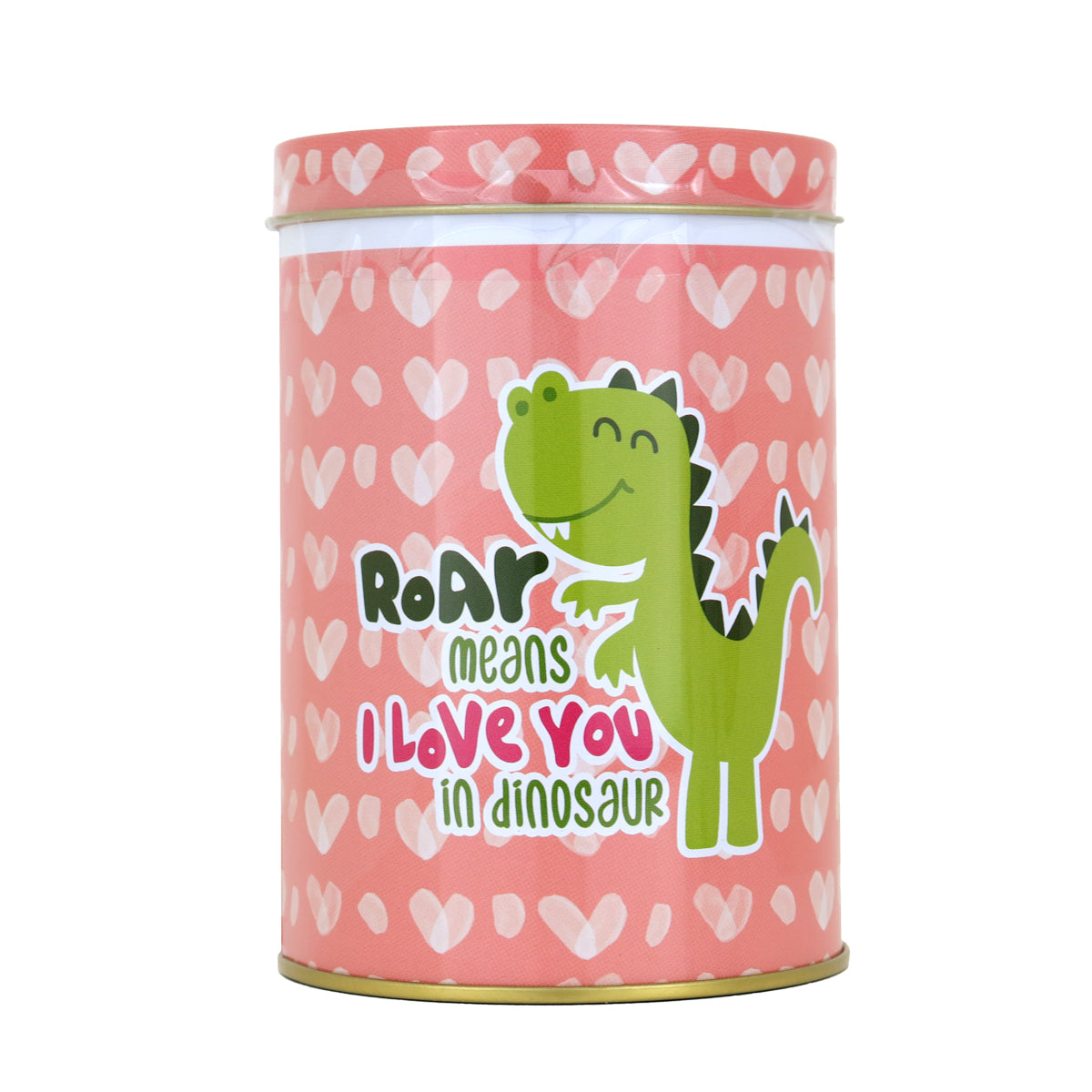 Lata de Dulces con Diseño de San Valentín, Dinosaurio