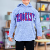 Sudadera Infantil de Forro Polar con Capucha, color Azul