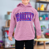 Sudadera Infantil de Forro Polar con Capucha, color Palo de Rosa