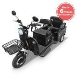 Kiwo, Triciclo Eléctrico para Pasajeros, Modelo BTY003, Color Negro