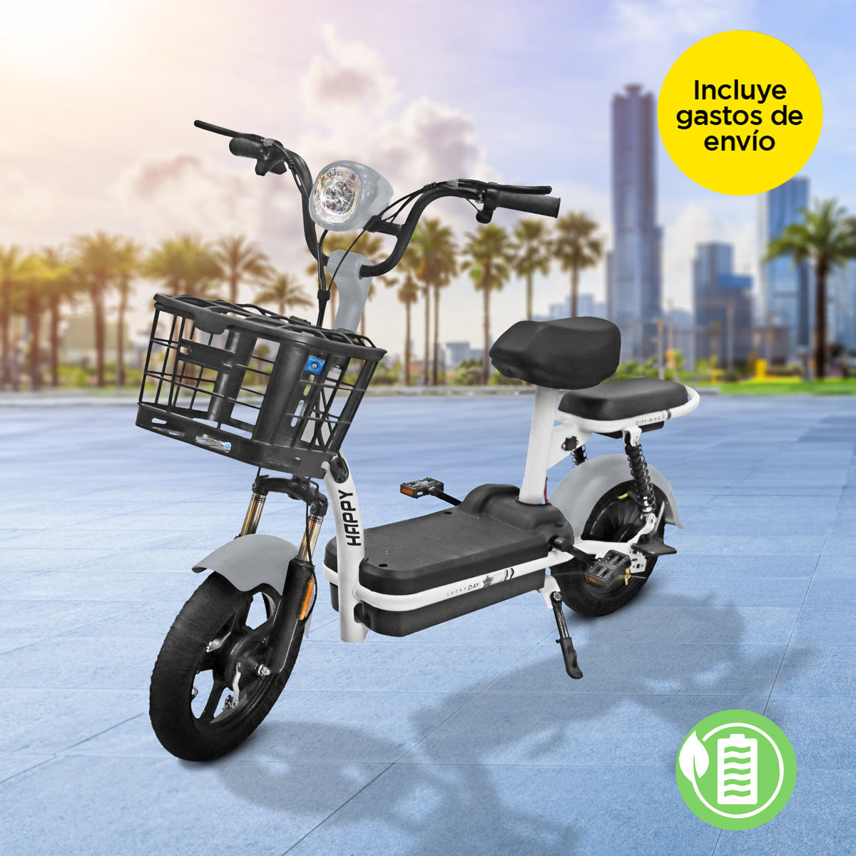 Bicicleta Eléctrica Kiwo GYE003, color Gris