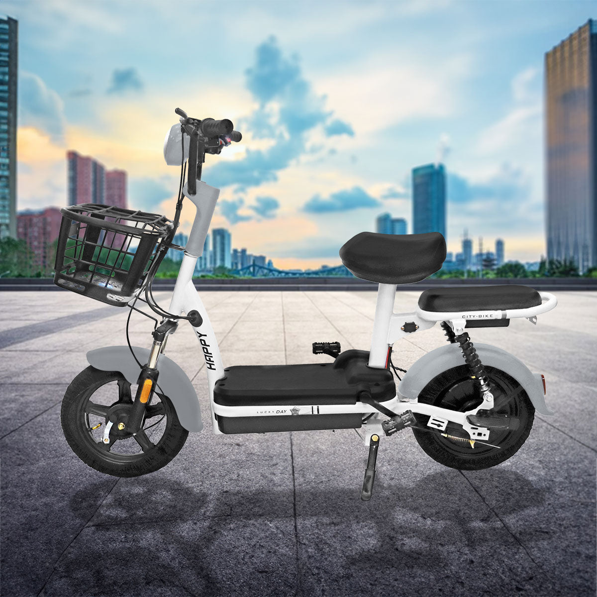 Bicicleta Eléctrica Kiwo GYE003, color Gris