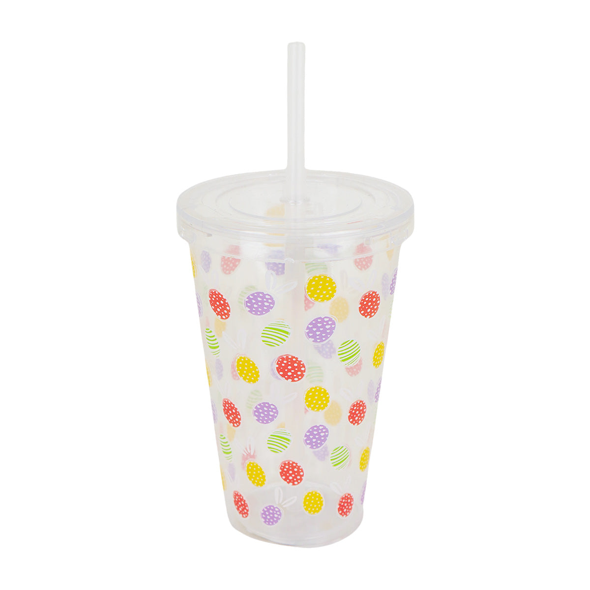 Vaso de Plástico Transparente con Diseño de Huevos de Pascua