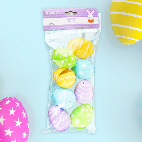 Set de 8 Huevitos de Colores para Pascua