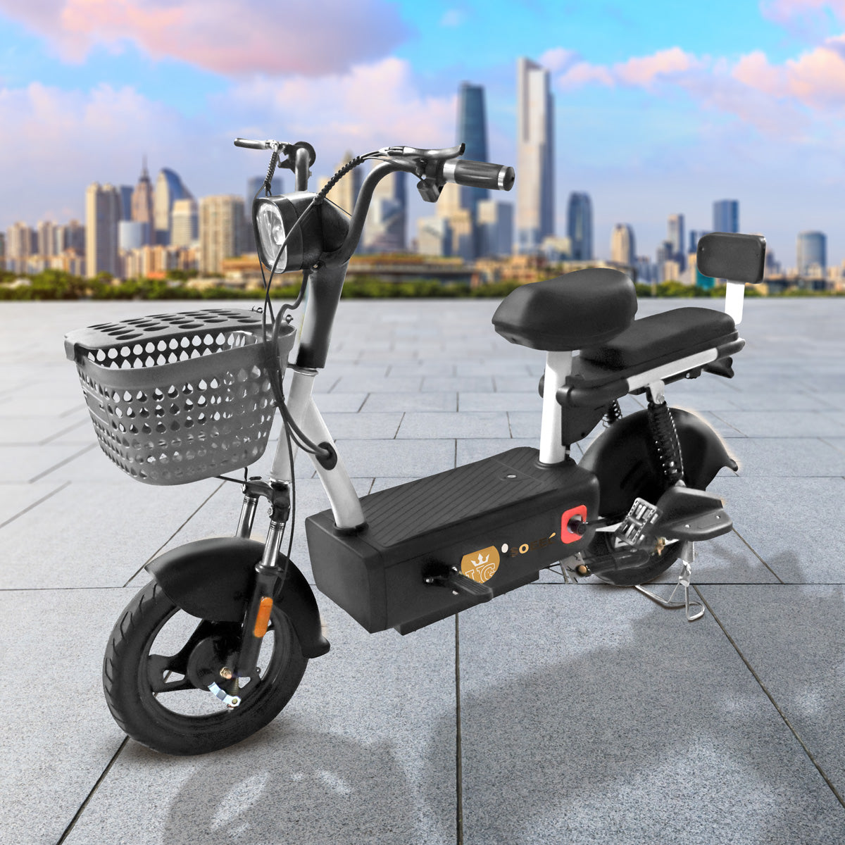 Bicicleta Eléctrica Kiwo GYE002, color Negro