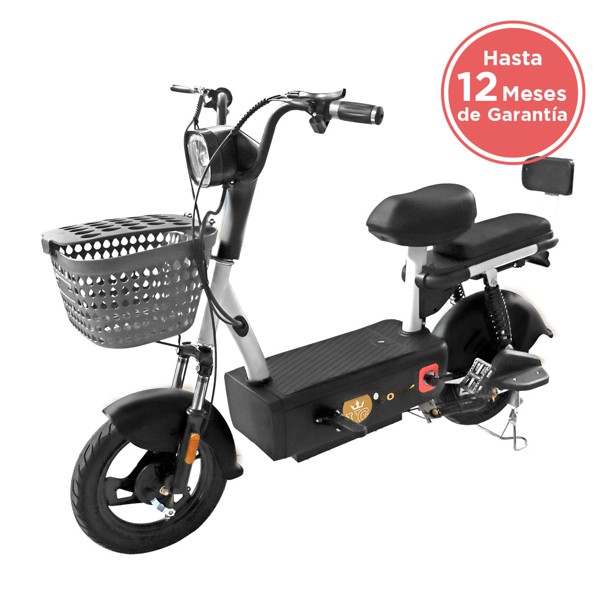 Bicicleta Eléctrica Kiwo GYE002, color Negro