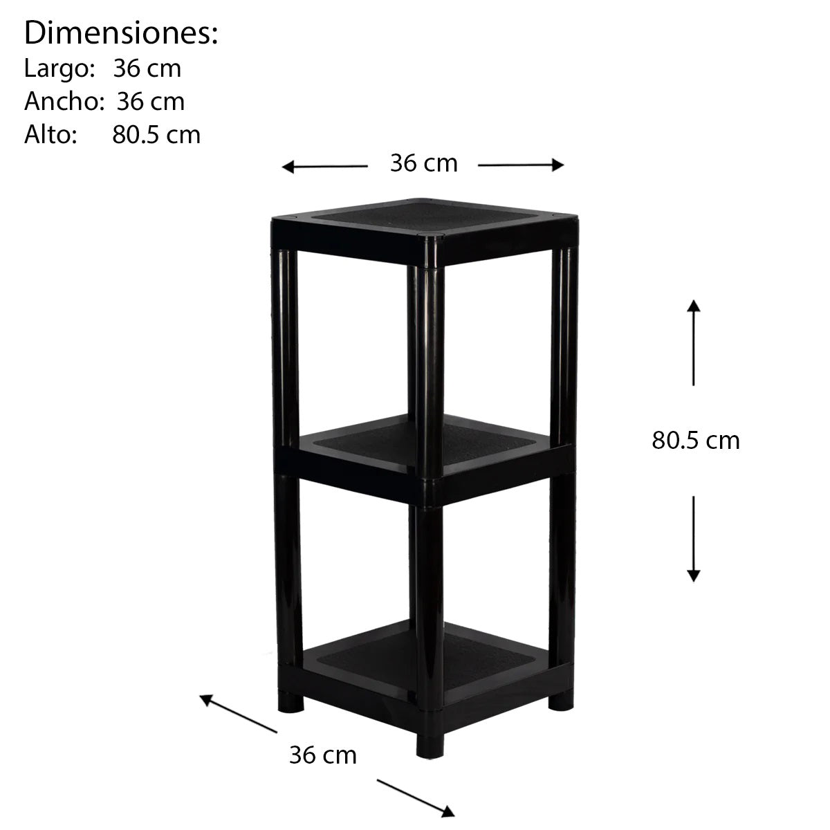 Mueble Cuadrado de 3 Niveles