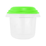 Recipiente Hermético Transparente, Tapa Verde 500 ml