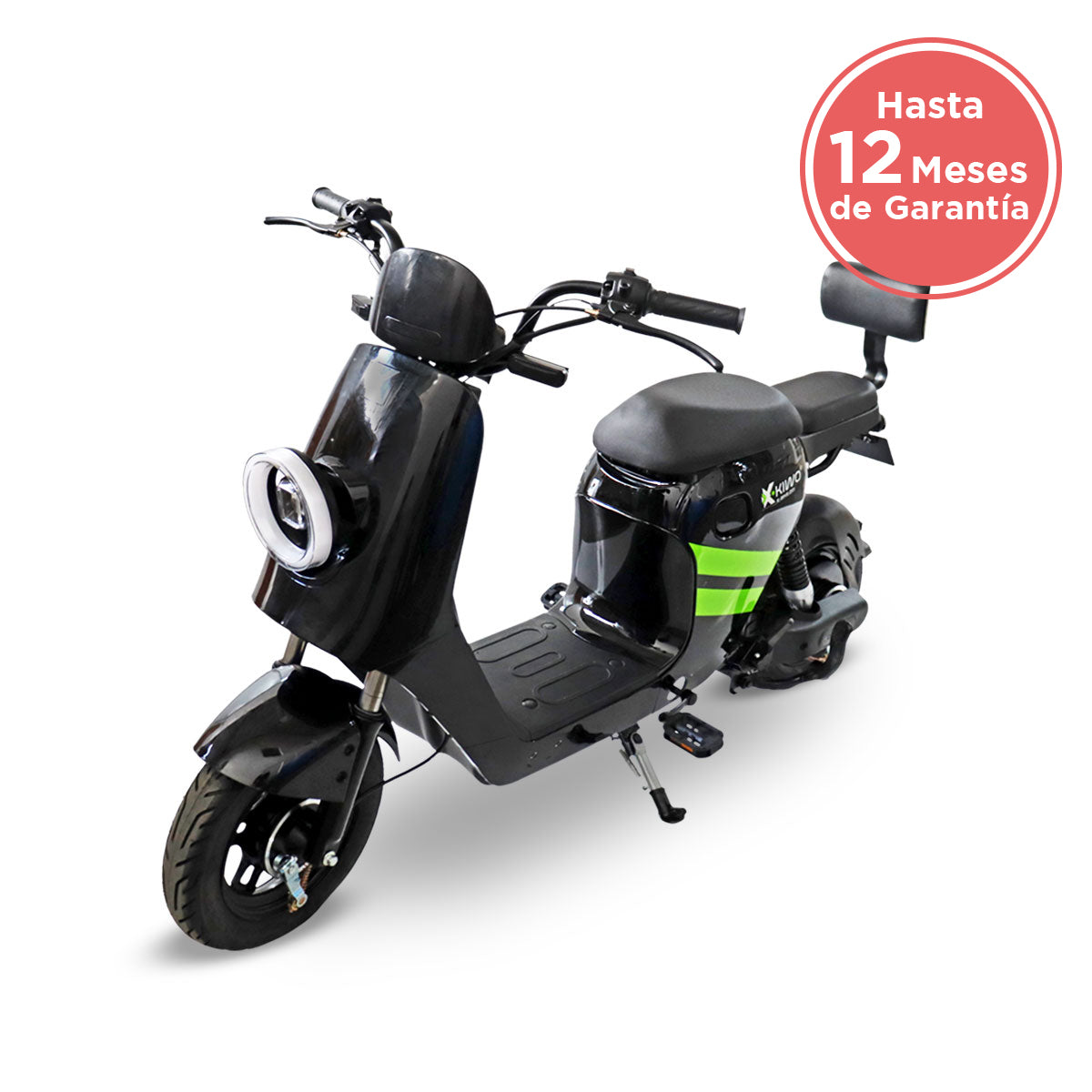 Bicicleta Eléctrica Kiwo Z01, color Negro con Verde