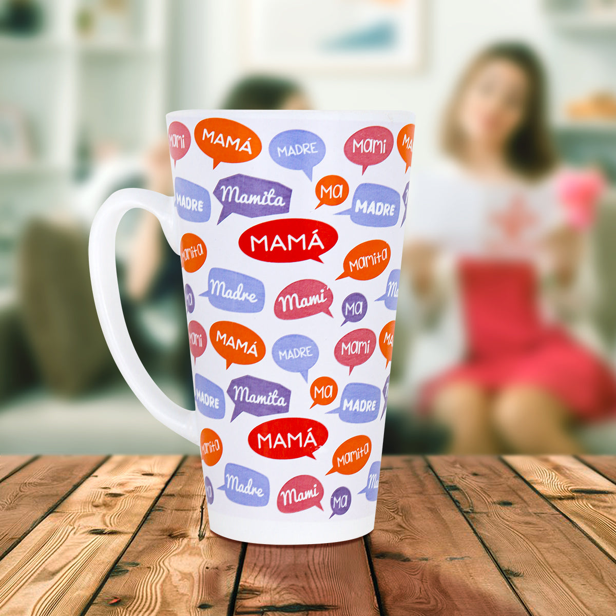 Taza de Cerámica Decorada para el Día de las Madres 450ml