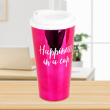 Vaso de Plástico para Café, color Fucsia 500ml