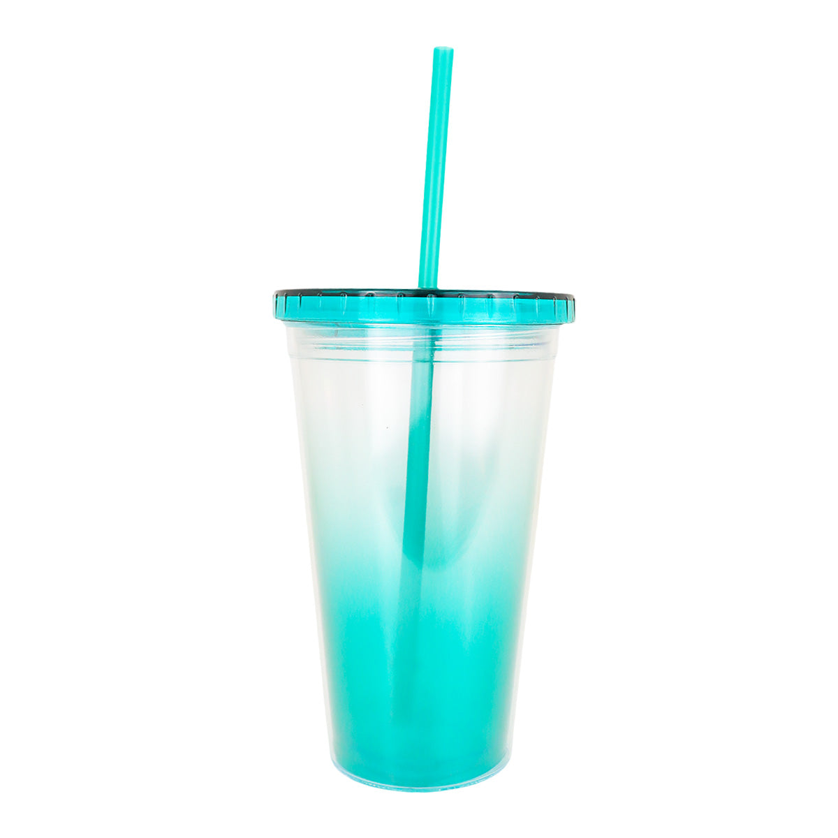 Vaso de Plástico con Tapa, color Aqua