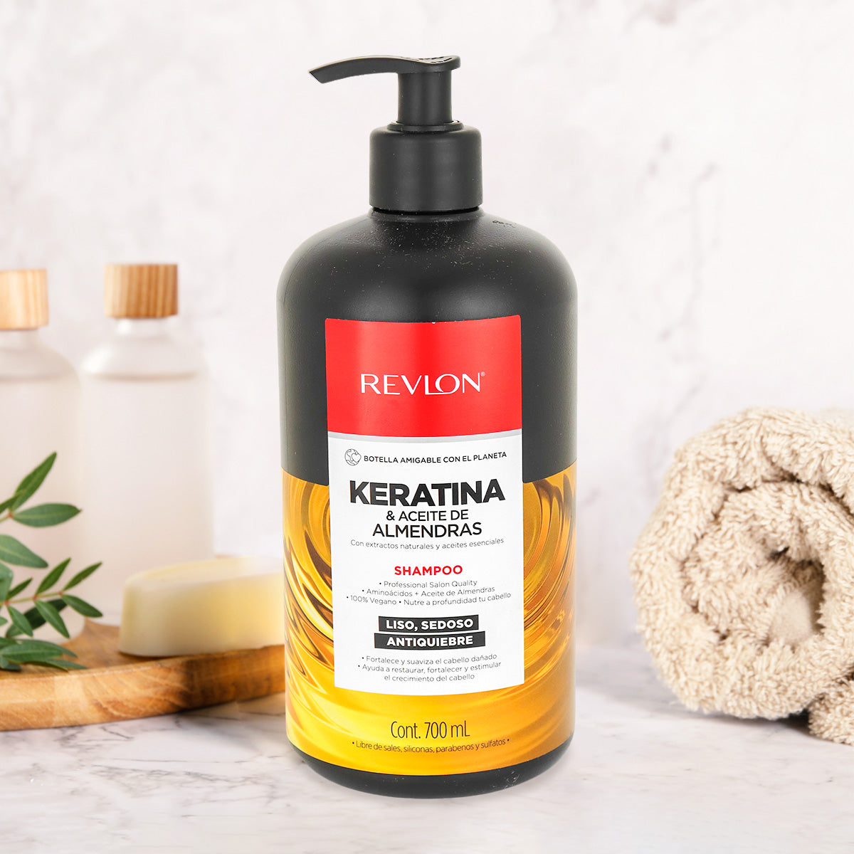 Shampoo Revlon Keratina y Aceite de Almendras