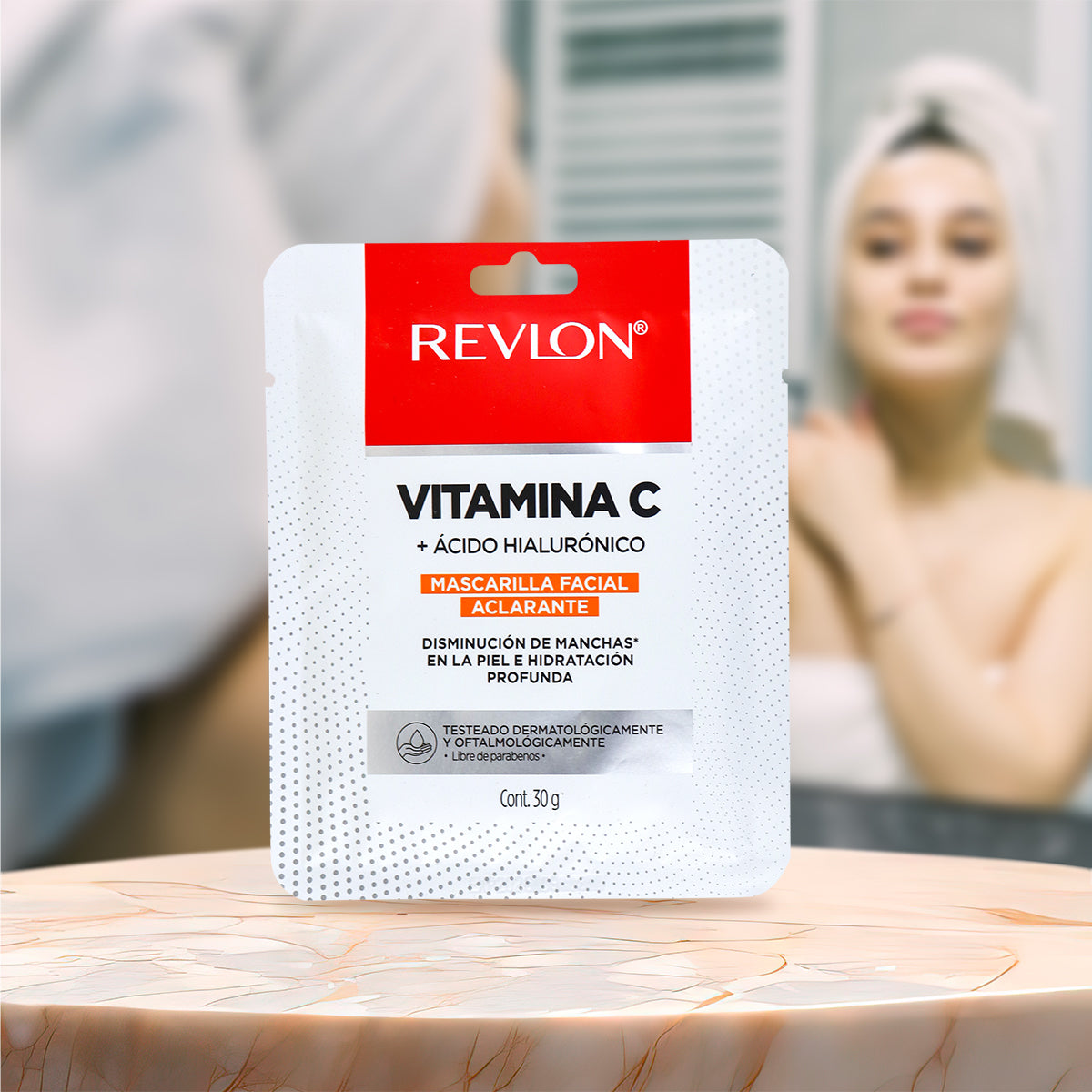 Mascarilla Facial Revlon Vitamina C + Ácido Hialurónico