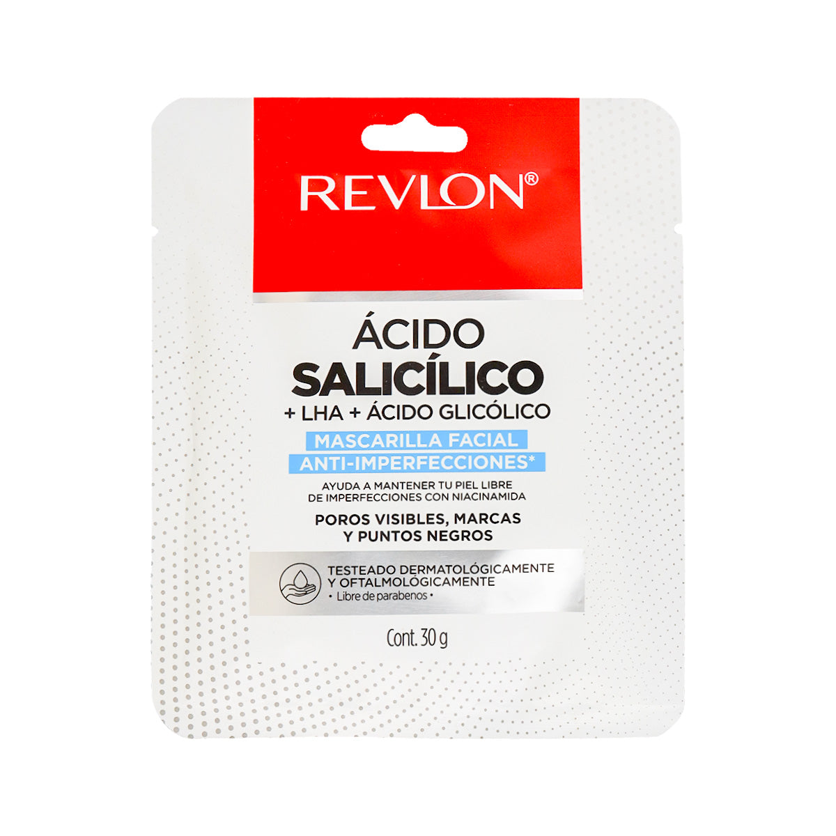 Mascarilla Facial Revlon con Ácido Salicílico + Lha + Ácido Glicólico