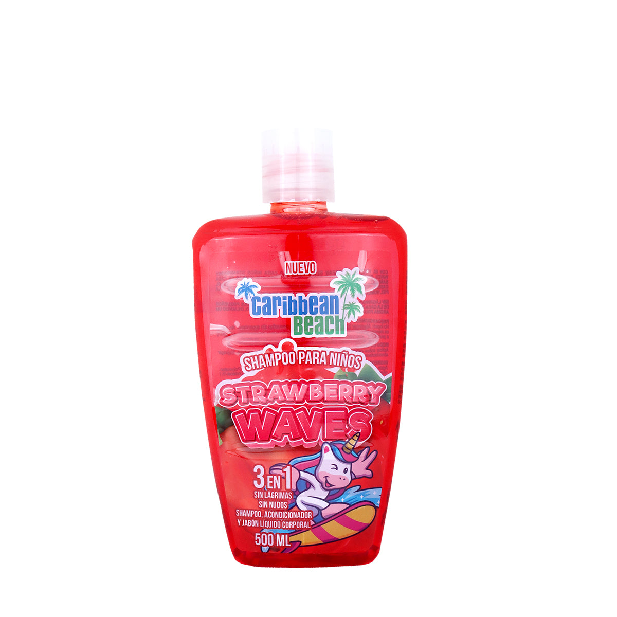 Shampoo Caribbean Beach 3 en 1 Strawberry Wave 500 ml