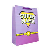 Bolsa de Regalo "Súper Mamá", color Morado