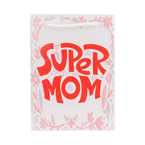 Mini Bolsa de Regalo con Frase Super Mom