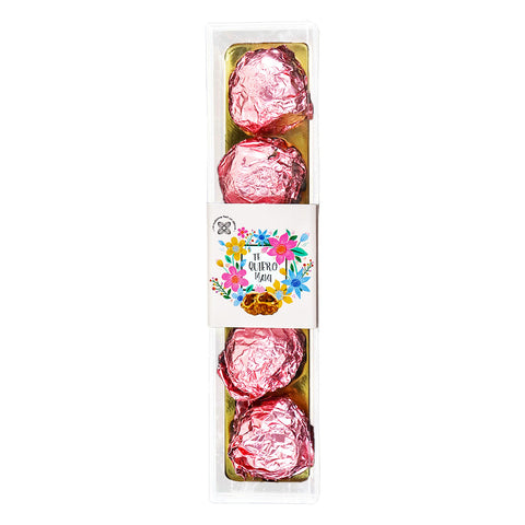 Chocolates Rellenos 5 pzas, color Rosa, Día de las Madres