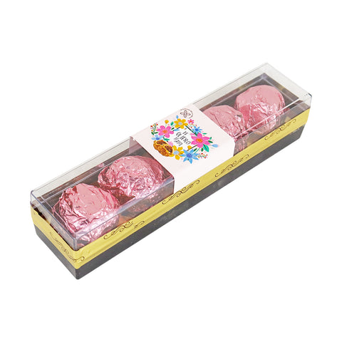 Chocolates Rellenos 5 pzas, color Rosa, Día de las Madres