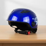 Casco Ligero para Motocicleta, Color Azul