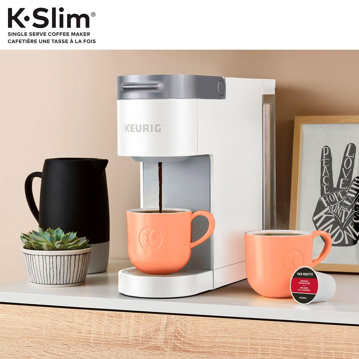 Cafetera K-Slim Keurig, Color Blanco