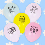 Globos Impresos para Pascua, 5pzas