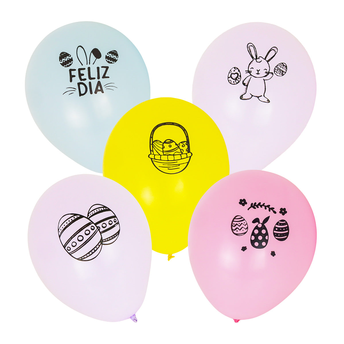 Globos Impresos para Pascua, 5pzas