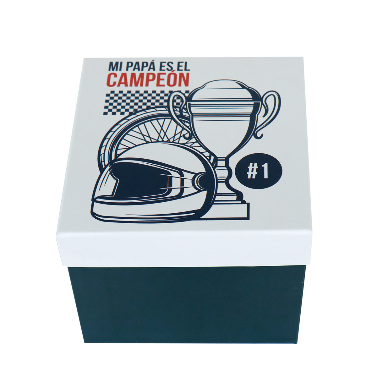 Caja de Regalo con Frase "Mi Papá es el Campeón", Día del Padre