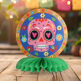 Decoración de Calavera color Naranja para Día de Muertos