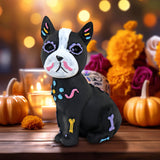 Figura de Perrito color Negro para Día de Muertos