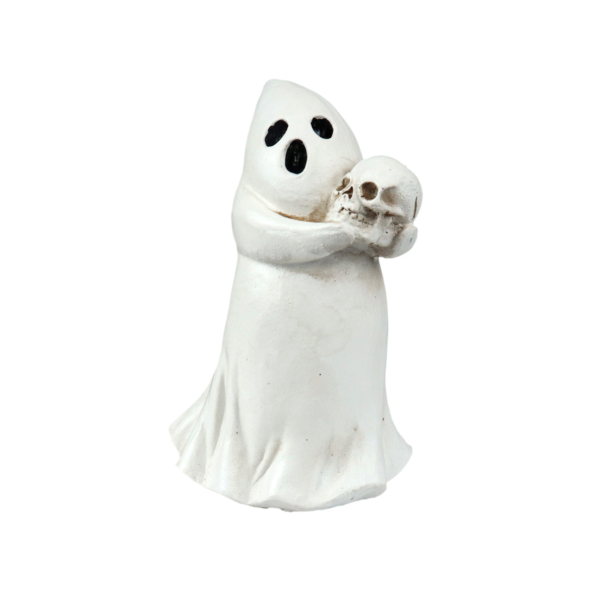 Figura Decorativa en Forma de Fantasma Sosteniendo una Calavera