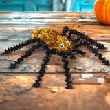 Araña de Tinsel color Oro para Halloween